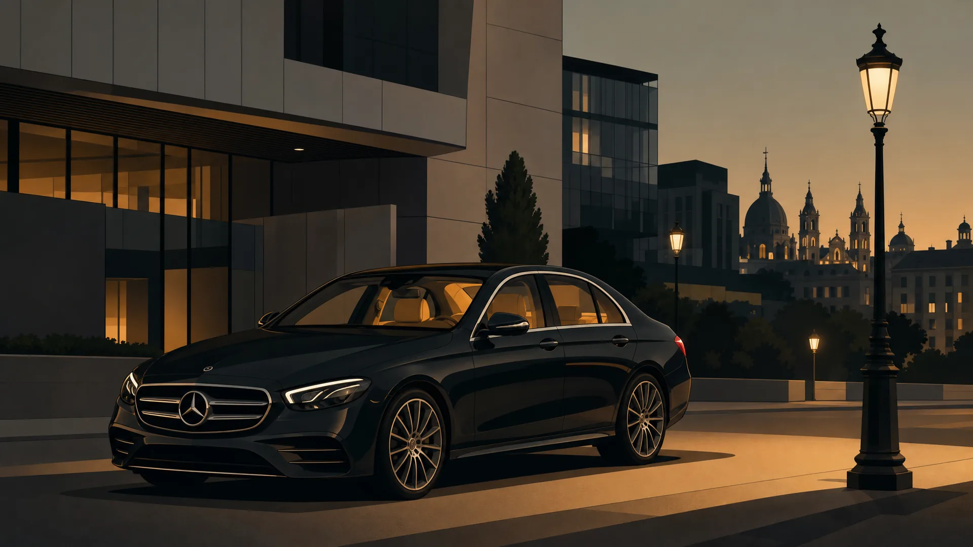 Mercedes E-Class chauffeur Madrid: lujo y discreción