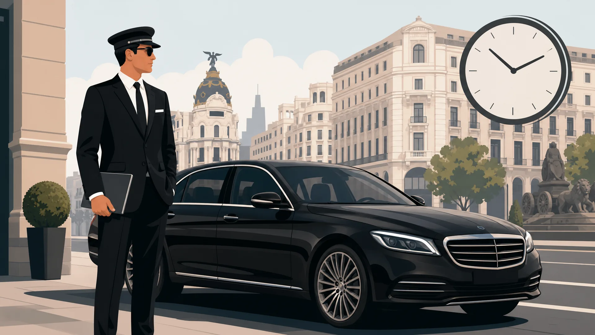 Hourly Car With Driver Services in Madrid