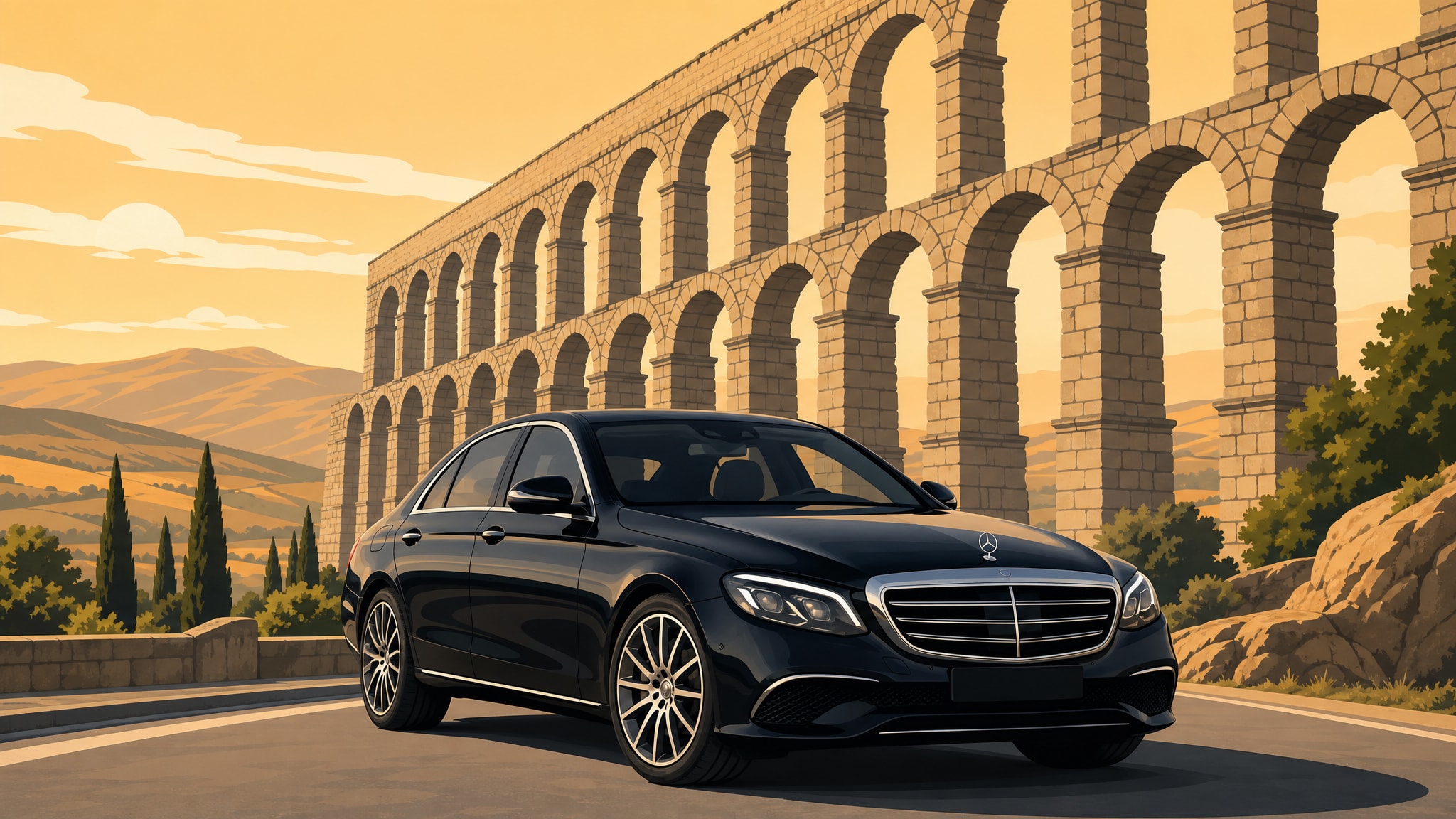 Chauffeur Service Madrid to Segovia: Private Day Trip